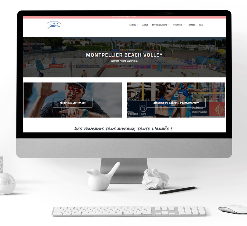 Site internet Montpellier Beach Volley
