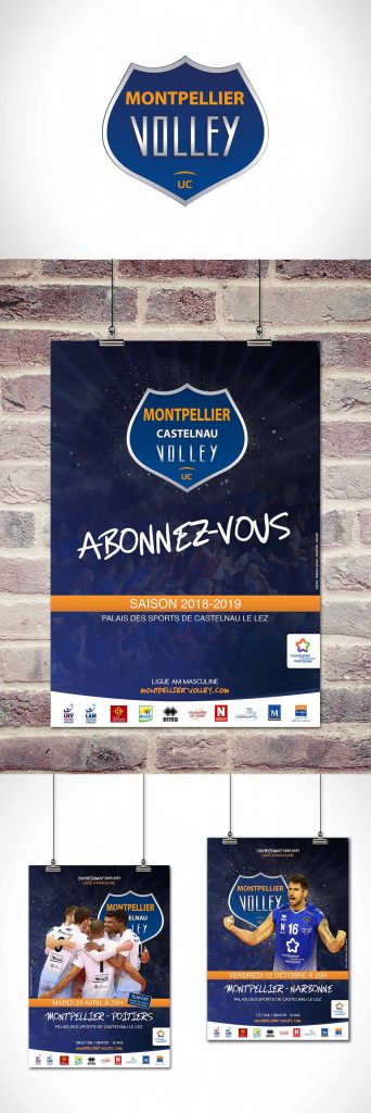 Visuel campagne de communication Montpellier Volley